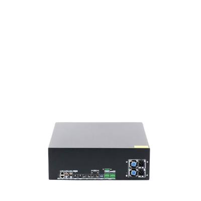 [Doble Poder de Decodificación] NVR 32 Megapixel (8K) / 128 Canales IP / AcuSense / ANPR / Conteo de Personas / 16 Bahías de Disco Duro / 2 Tarjetas de Red / Soporta RAID con Hot Swap / 2 HDMI en 8K / POS / Alarmas I/O  / Smart Search
