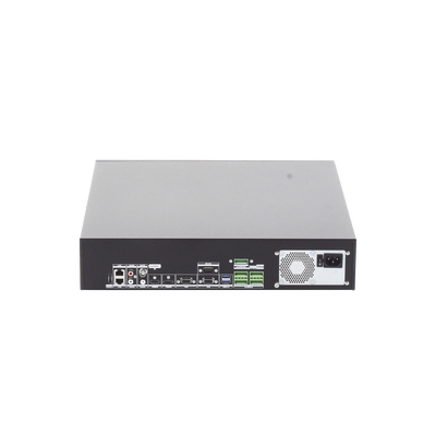 [Doble Poder de Decodificación] NVR 32 Megapixel (8K) / 32 Canales IP / AcuSense / ANPR / Conteo de Personas / Heat Map / 8 Bahías de Disco Duro / 2 Tarjetas de Red / Soporta RAID con Hot Swap / 2 HDMI en 8K / Soporta POS / Alarmas I/O / ACU