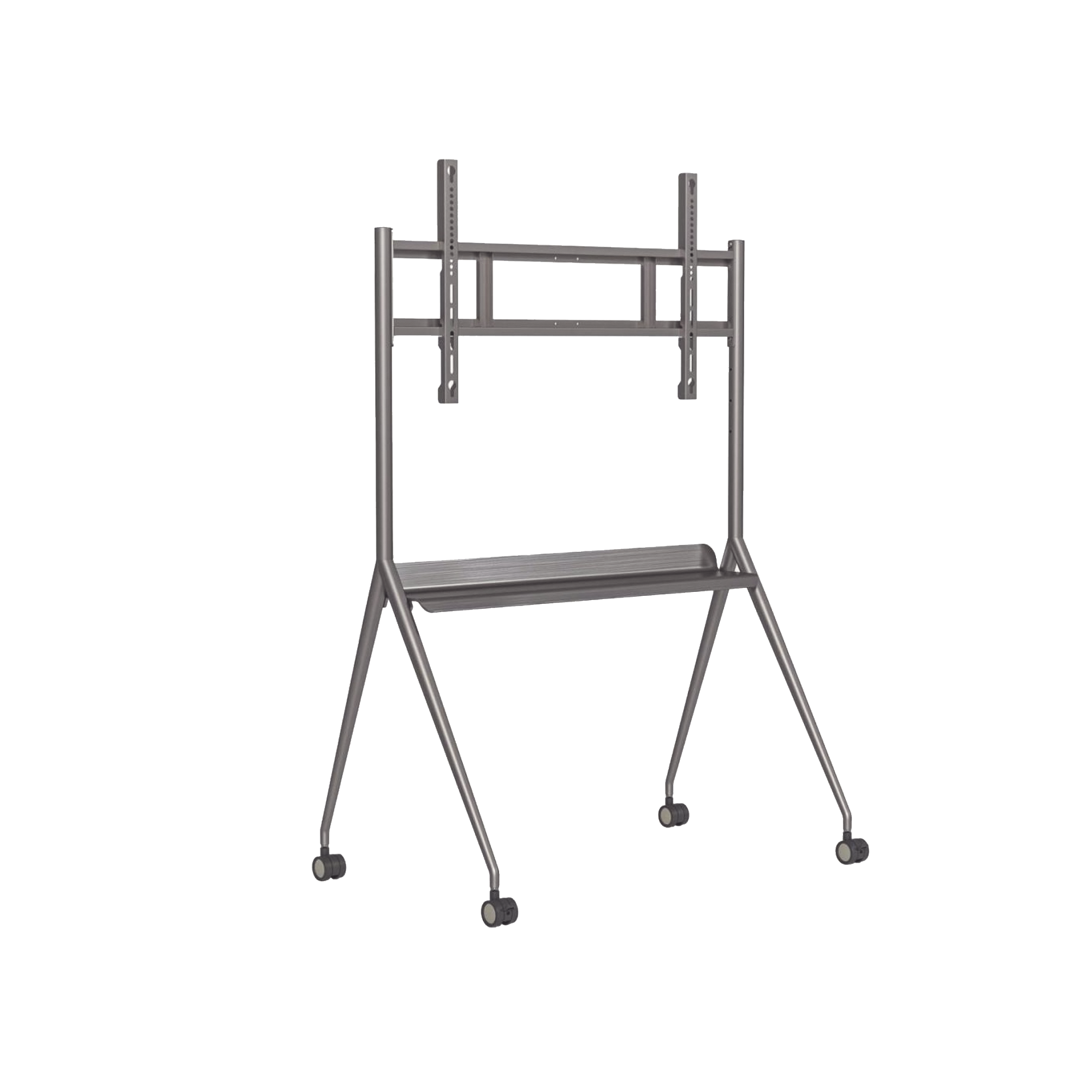 Montaje de Piso Móvil para Pantallas de 55"  hasta 75" / Compatible con VESA / Incluye Soporte para la Pantalla
