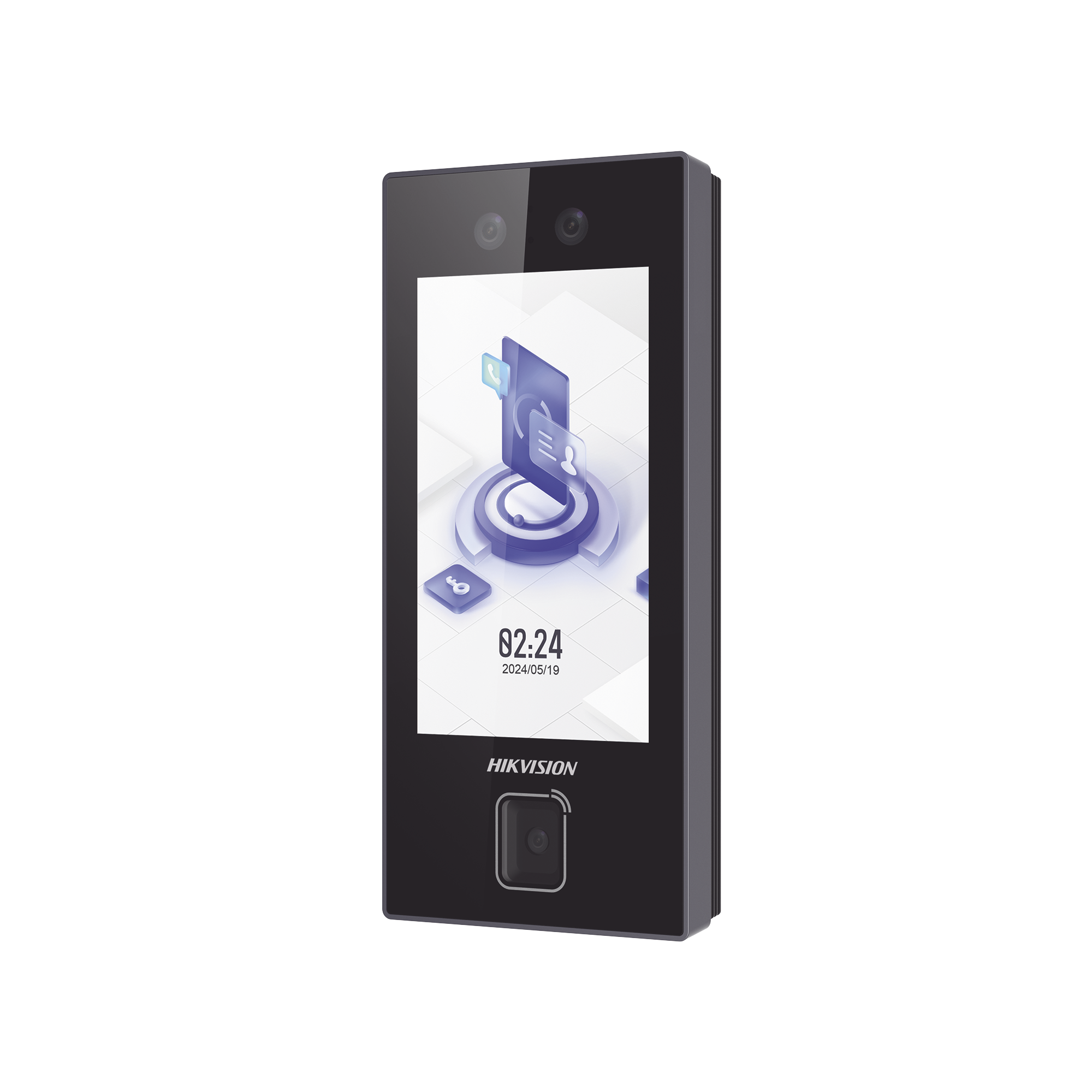 Terminal Facial Min Moe con LECTOR DE QRs FISICO Ultra Rápido  y Tarjetas MIFARE / 3000 Rostros / Pantalla 4.5" / Administrable en la Nube con HikConnect Teams  / Exterior IP65  / PoE / WiFi / HIK-IA / SIP Estandar