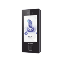 Terminal Facial Min Moe con LECTOR DE QRs FISICO Ultra Rápido  y Tarjetas MIFARE / 3000 Rostros / Pantalla 4.5" / Administrable en la Nube con HikConnect Teams  / Exterior IP65  / PoE / WiFi / HIK-IA / SIP Estandar
