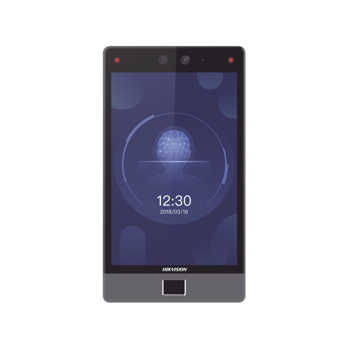 Terminal Facial Min Moe 8" Touch con Lector de Huellas / Delgada y Estética / PoE / 100,000 rostros / Exterior IP65 / Función de Videoportero y Lectura de Códigos QR / Lectura de tarjetas / HIK-IA