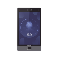 Terminal Facial Min Moe 8" Touch con Lector de Huellas / Delgada y Estética / PoE / 100,000 rostros / Exterior IP65 / Función de Videoportero y Lectura de Códigos QR / Lectura de tarjetas / HIK-IA