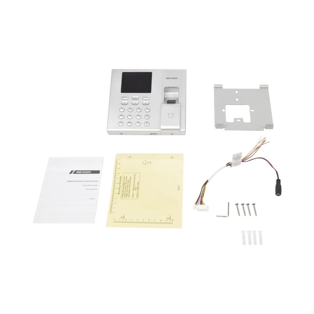 Terminal de Control de Acceso y Asistencia compatible con APP Hik-Connect (P2P) / Lectura de Huella y de Tarjetas EM / Soporta hasta 1000 Huellas / Relevador para Chapa / Software iVMS4200