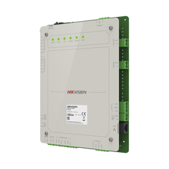 Controlador de Acceso 1 Puerta Administrable en la Nube con Hik-Connect Teams / Interfaz Web / 2 Lectores de Huella o Tarjeta / 100,000 Tarjetas / 10,000 Huellas / Incluye Gabinete y Fuente de Alimentación 12v 4A / Soporta Batería de Respald