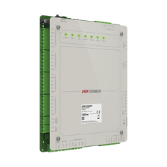 Controlador de Acceso 2 Puertas Administrable en la Nube con Hik-Connect Teams / Interfaz Web / 4 Lectores de Huella o Tarjeta / 100,000 Tarjetas / 10,000 Huellas / Incluye Gabinete y Fuente de Alimentación 12 Vcd 8 A / Soporta Batería de Re