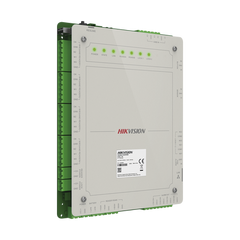 Controlador de Acceso 2 Puertas Administrable en la Nube con Hik-Connect Teams / Interfaz Web / 4 Lectores de Huella o Tarjeta / 100,000 Tarjetas / 10,000 Huellas / Incluye Gabinete y Fuente de Alimentación 12 Vcd 8 A / Soporta Batería de Re