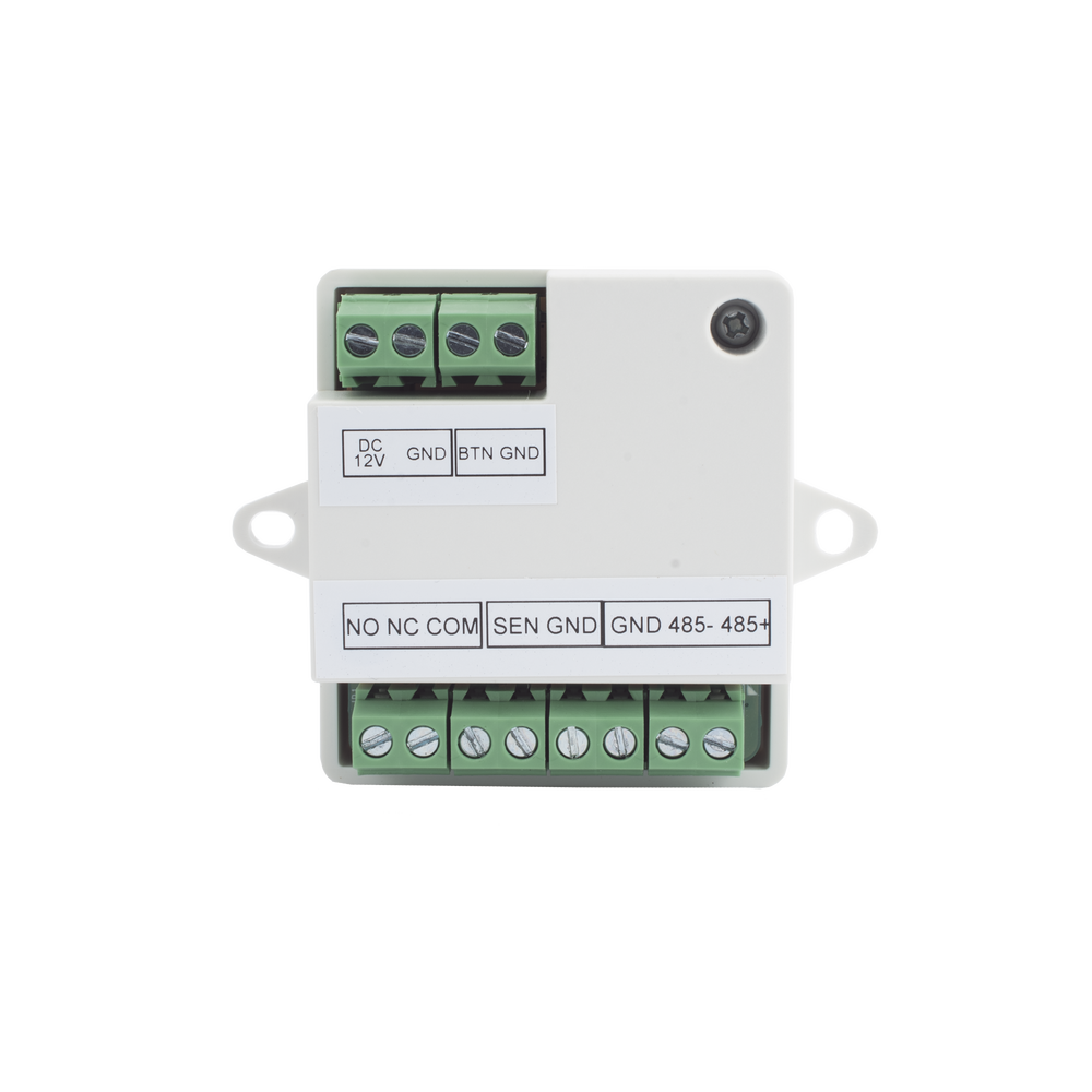 Módulo Seguro para Instalaciones SEGURAS en Controles de Acceso HIKVISION / Compatible con Biometricos Faciales Min Moe / Conexión RS-485  /  Soporta Botón de Salida y Chapa