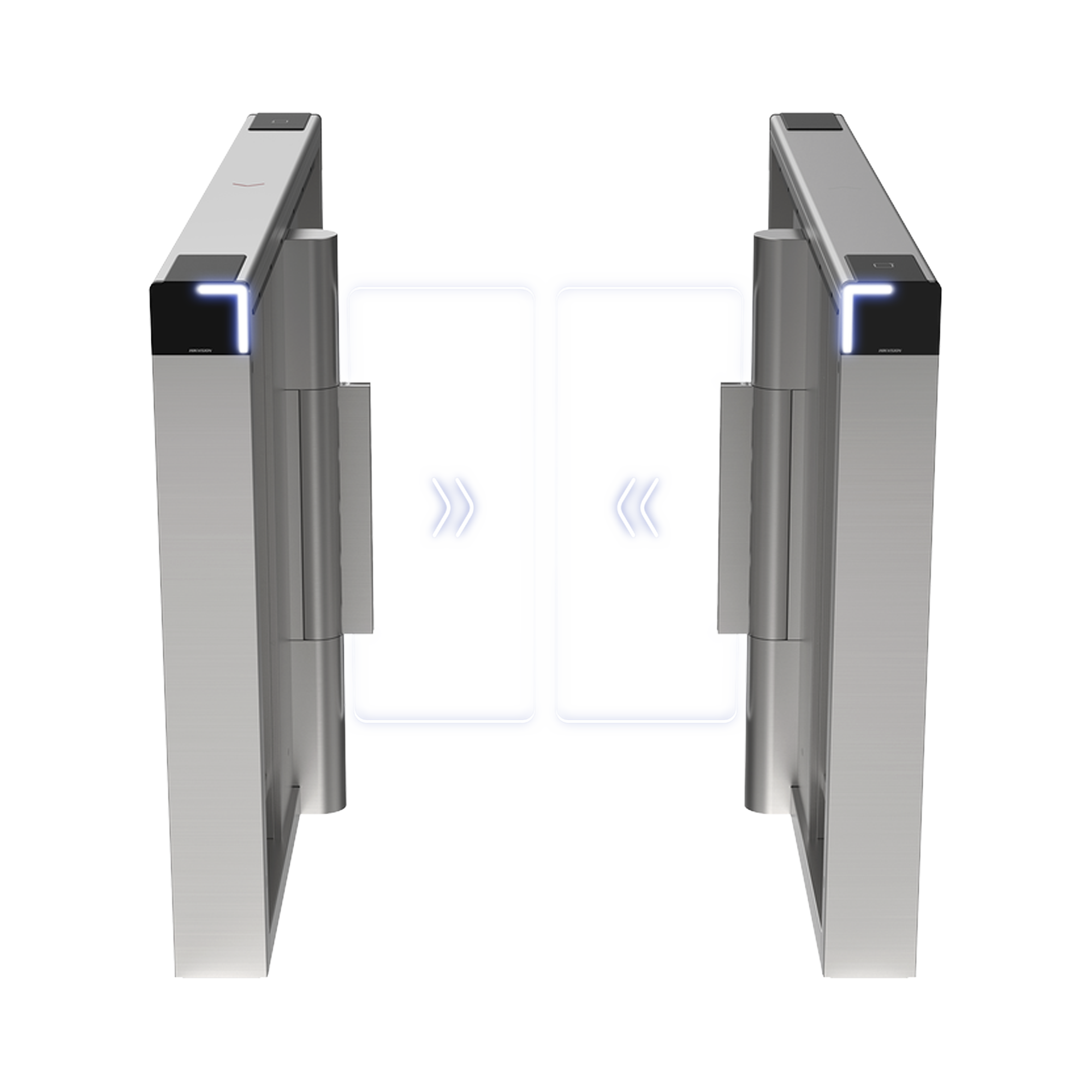 Torniquete Swing PREMIUM / Iluminación LED / 12,000,000 Ciclos MCBF / Incluye Lectores de Tarjeta y Panel de Acceso / 14 Pares de IR / Carril de 90 cms / Compatible con Reconocimiento Facial / Incluye Izquierdo y Derecho