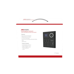 Kit WiFi de Control de Acceso Lite TODO INCLUIDO con Lector de Rostros, Tarjetas y Huellas / 500 Rostros / Compatible con App HIKConnect / Incluye Electroimán  Botón de Salida y Montajes Z y L para imán / HIK-IA