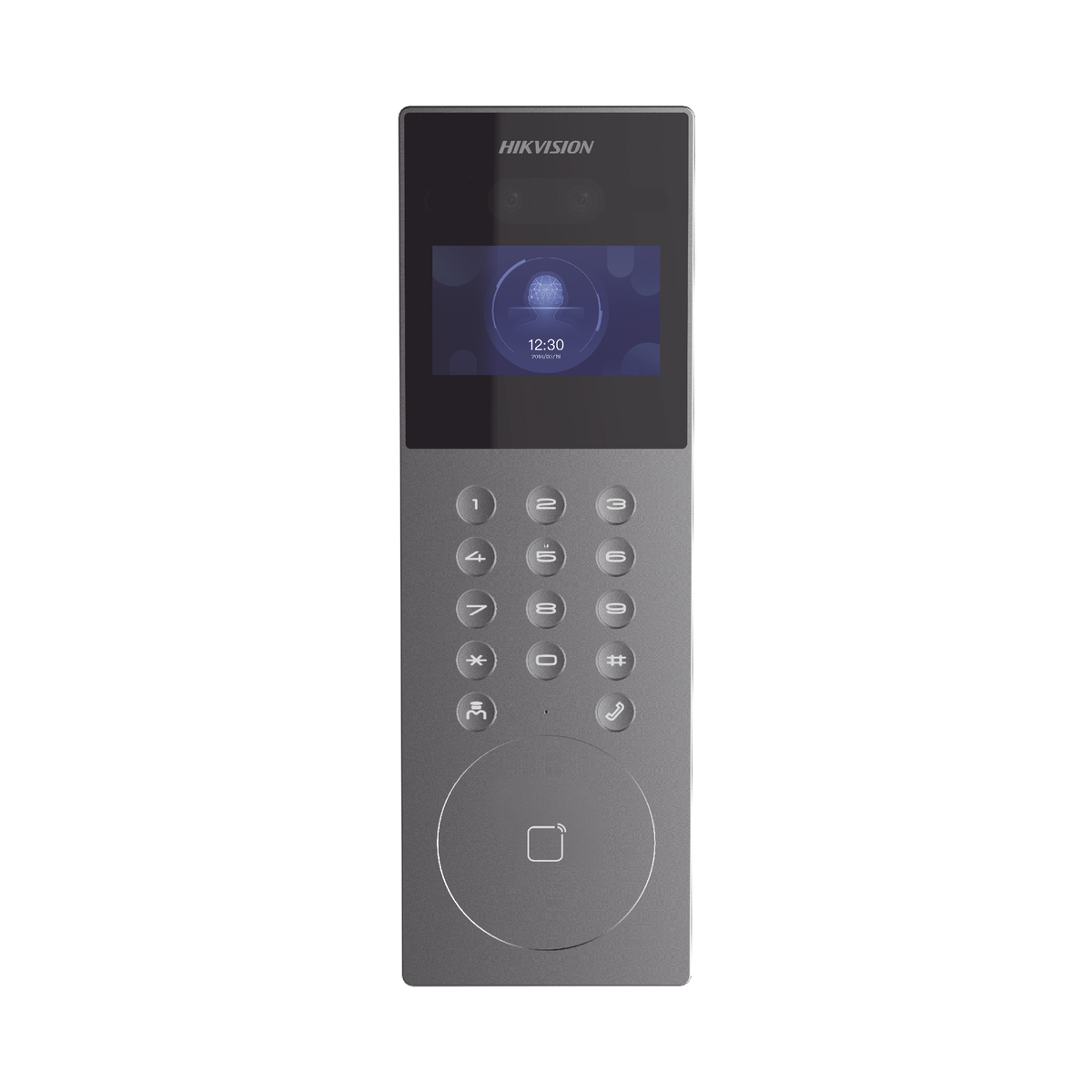 Videoportero IP Multiapartamento con Reconocimiento Facial / Llamada a App HikConnect (requiere monitor) / Protección IP65 / Apertura por Rostro, Tarjeta o App