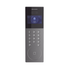 Videoportero IP Multiapartamento con Reconocimiento Facial / Llamada a App HikConnect (requiere monitor) / Protección IP65 / Apertura por Rostro, Tarjeta o App