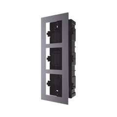 Base de 3 Espacios para EMPOTRAR Módulos de Videoporteros Hikvision