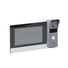 Kit de Videoportero Analógico de Metal / IP a 4 Hilos con Función de Llamada a App Hik-Connect / Monitor se Conecta a Internet por Cable o WiFi y por 4 Hilos al Frente de Calle  IP65 / Expandible a Mas Equipos