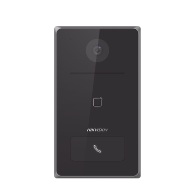 Frente de Calle IP 2 Megapixel Standalone / PoE Estandar / IP65  / Apertura desde Hik-connect / Soporta 1 Departamento / Soporta Tarjetas Mifare / 1 Salida Relay