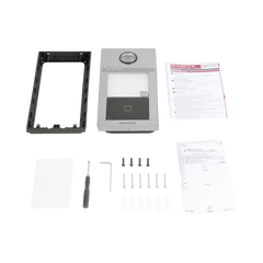 Videoportero IP 2 Megapixel / Llamada y Apertura Remota desde App Hik-Connect / PoE / Exterior IP65 + Antivandalico IK08 / 1 Departamento / Apertura con Tarjeta / Soporta 2 Puertas y hasta 6 Monitores