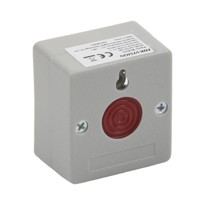 Botón de Pánico Cableado / Compatible con Cualquier Panel de Alarma / LLave de Seguridad / NA/NC / Material Retardante al Fuego (ABS)