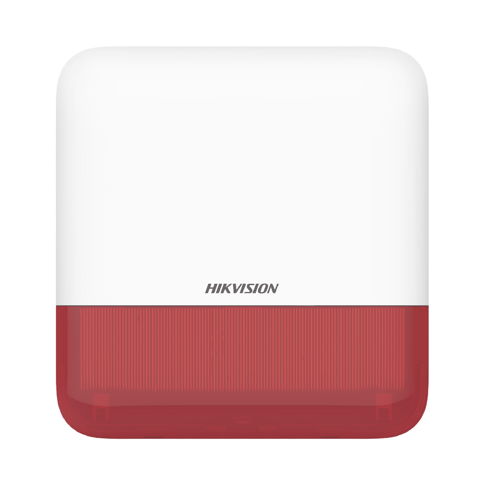 (AX PRO) Sirena Inalámbrica con Estrobo Rojo para Exterior IP65 / 110 dB