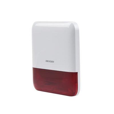 (AX PRO) Sirena Inalámbrica con Estrobo Rojo para Exterior IP65 / 110 dB