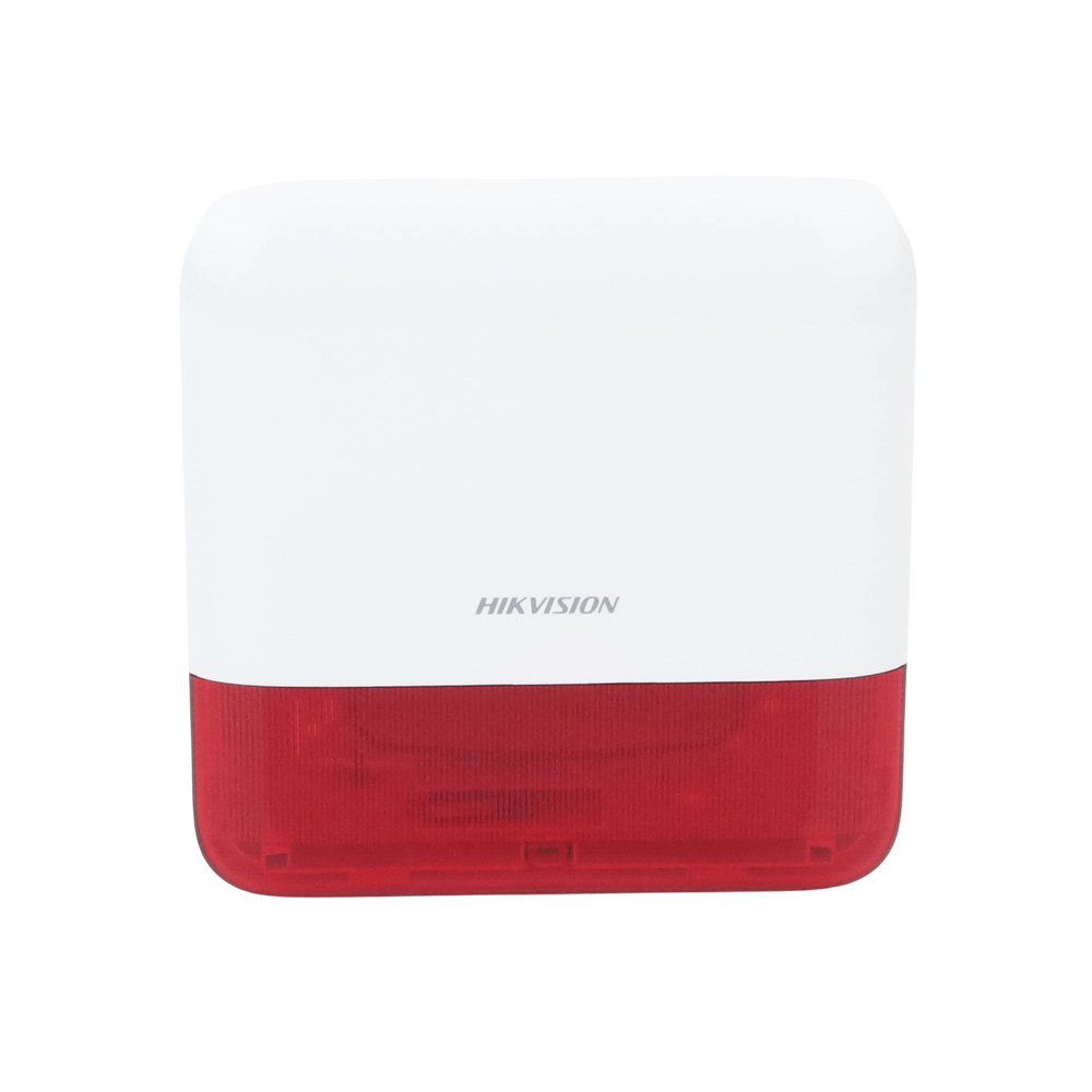(AX PRO) Sirena Inalámbrica con Estrobo Rojo para Exterior IP65 / 110 dB