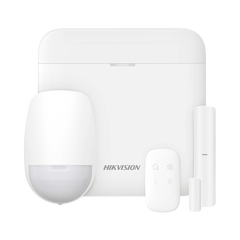 (AX PRO) KIT de Alarma AX PRO con GSM (3G/4G) / Incluye: 1 Hub con bateria de respaldo / 1 Sensor PIR / 1 Contacto Magnético / 1 Control Remoto / Wi-Fi / Compatible con Hik-Connect P2P