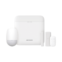 (AX PRO) KIT de Alarma AX PRO / Incluye: 1 Hub con bateria de respaldo / 1 Sensor PIR / 1 Contacto Magnético slim / 1 Control Remoto / WiFi / Compatible con Hik-Connect P2P