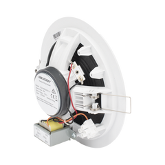 Altavoz Montaje en Plafón / 6 Watts / 100 V / Rejilla de Metal / Color Blanco / Uso Interior