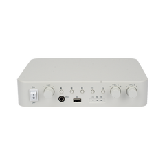 Amplificador una Zona / 2 Canales / 30 W por Canal / Conexión Bluetooth / Salida 4-8 Ω x 2 / 100V COM x 2 / Uso Interior