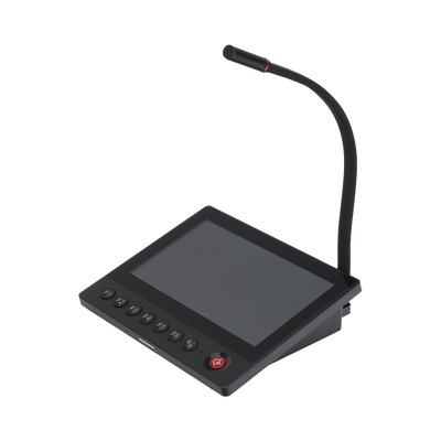 Micrófono IP / 12 VCD /  Pantalla Touch 7" / Transmisión en Tiempo Real / Integración con HikCentral Professional