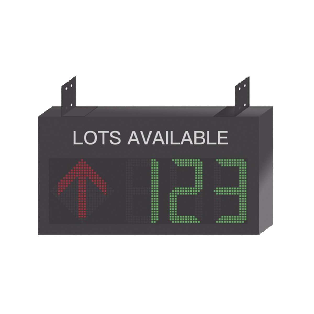 Guía de Estacionamiento Interior / Ideal para Pasillos y Áreas de Control de Estacionamientos / RS485- RJ45 / Indicador Numérico / Flecha Dinámica