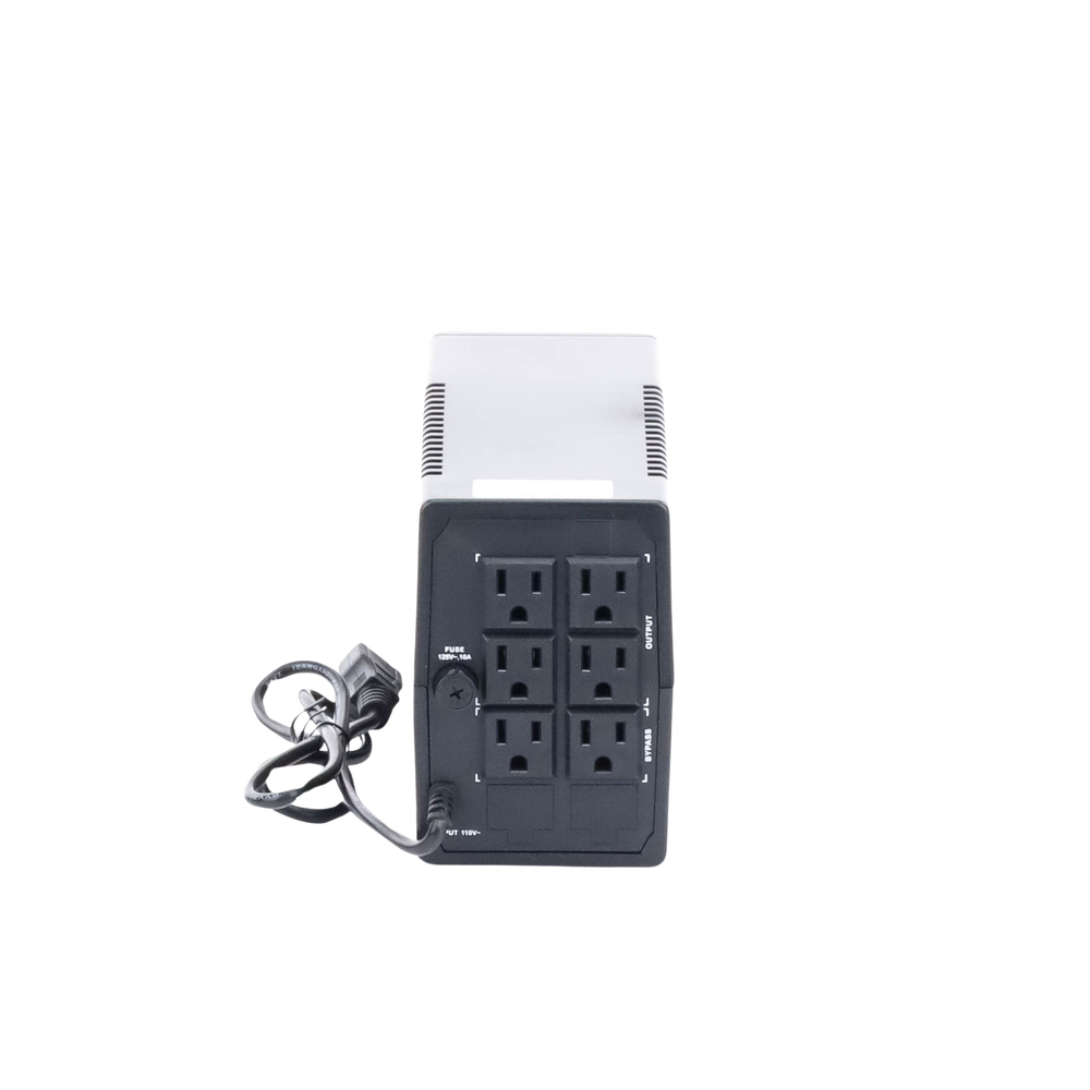 UPS de 600 VA / 360W / Protección Contra Sobrecarga y Descarga / Entrada y Salida 120 VCA / 6 Tomas NEMA 5-15R (4 con Respaldo y 2 sin Respaldo)