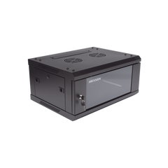 Gabinete para Montaje en Pared - Piso / Puerta de Cristal Templado / Cuerpo Fijo / 4 Unidades de Rack / 19" / Fabricado en Acero