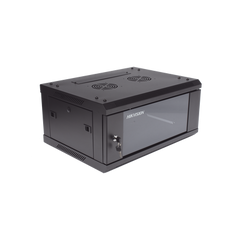 Gabinete para Montaje en Pared - Piso / Puerta de Cristal Templado / Cuerpo Fijo / 4 Unidades de Rack / 19" / Fabricado en Acero