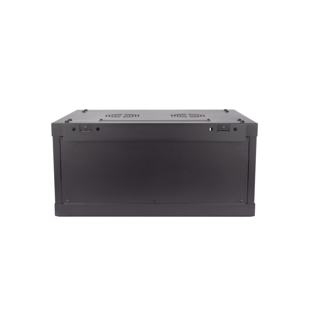 Gabinete para Montaje en Pared - Piso / Puerta de Cristal Templado / Cuerpo Fijo / 4 Unidades de Rack / 19" / Fabricado en Acero