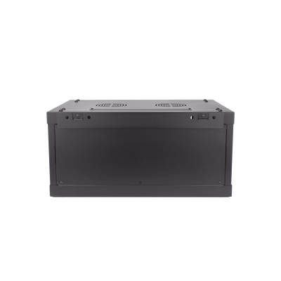 Gabinete para Montaje en Pared - Piso / Puerta de Cristal Templado / Cuerpo Fijo / 4 Unidades de Rack / 19" / Fabricado en Acero