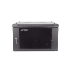 Gabinete para Montaje en Pared - Piso / Puerta de Cristal Templado / Cuerpo Fijo / 6 Unidades de Rack / 19" / Fabricado en Acero