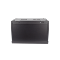 Gabinete para Montaje en Pared - Piso / Puerta de Cristal Templado / Cuerpo Fijo / 6 Unidades de Rack / 19" / Fabricado en Acero