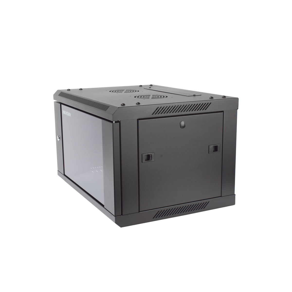 Gabinete para Montaje en Pared - Piso / Puerta de Cristal Templado / Cuerpo Fijo / 6 Unidades de Rack / 19" / Fabricado en Acero