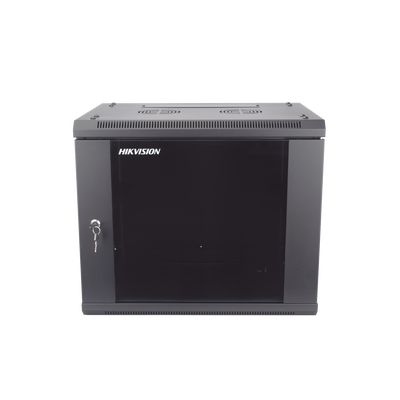 Gabinete para Montaje en Pared - Piso / Puerta de Cristal Templado / Cuerpo Fijo / 9 Unidades de Rack / 19" / Fabricado en Acero