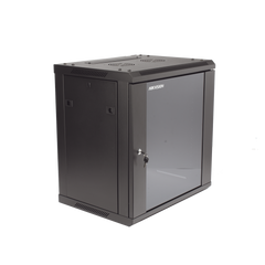 Gabinete para Montaje en Pared - Piso / Puerta de Cristal Templado / Cuerpo Fijo / 12 Unidades de Rack / 19" / Fabricado en Acero