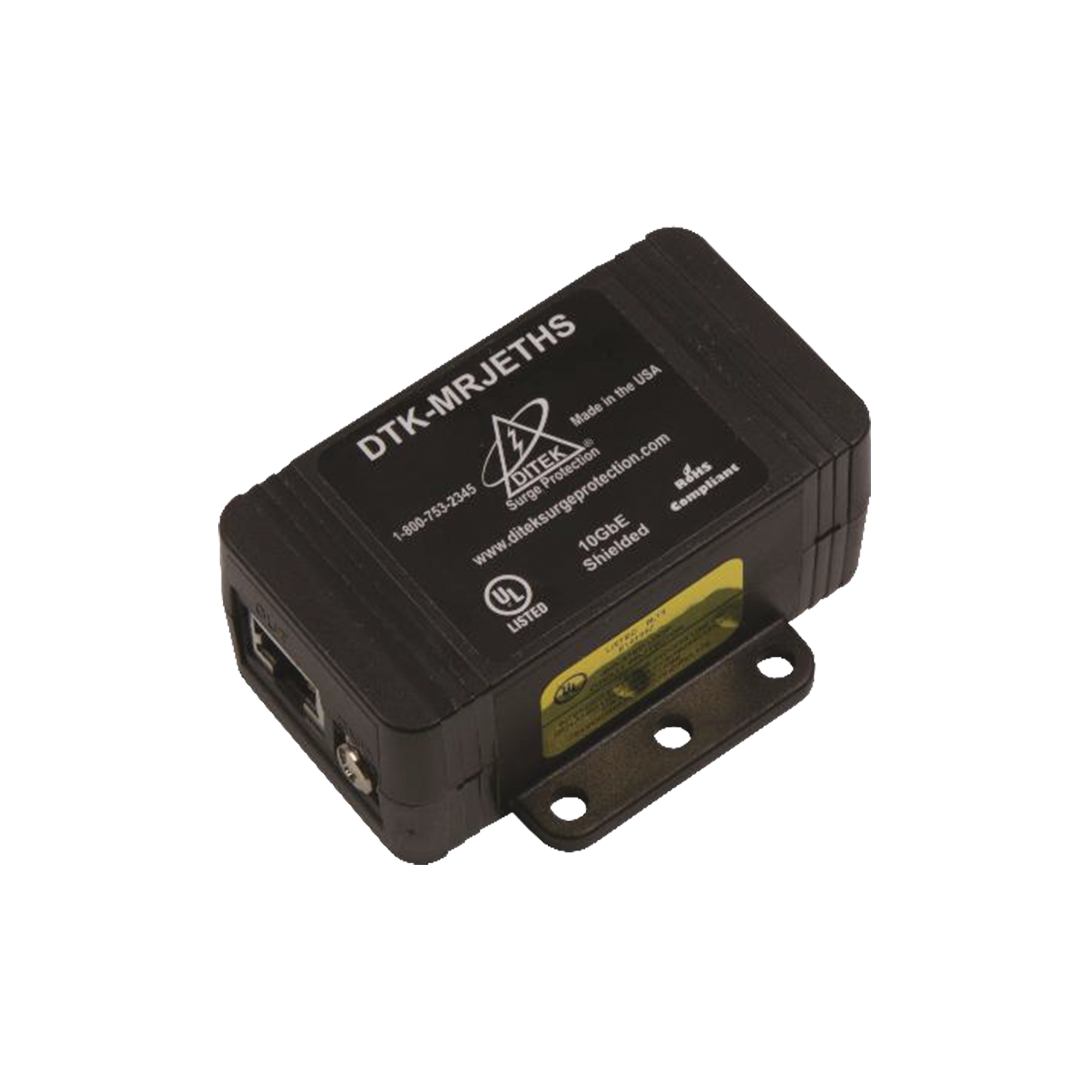 Protector de un solo canal 10GbE para sistemas de CCTV , Ideal para protección de cableado categoría CAT5e, CAT6 y CAT6A.