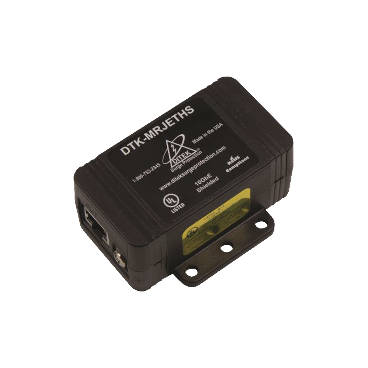 Protector de un solo canal 10GbE para sistemas de CCTV , Ideal para protección de cableado categoría CAT5e, CAT6 y CAT6A.