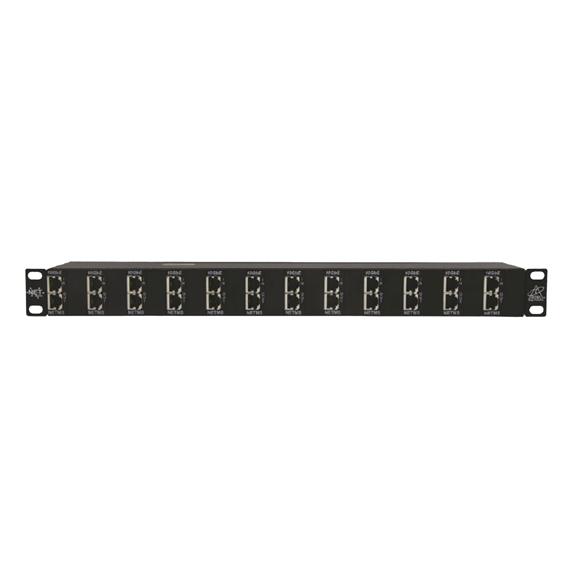 Protector Rack 12 Puertos / RJ45 / 10 GbE / PoE y PoE+ / CAT5e CAT6 CAT6A