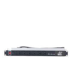 Protector Contra Sobretensiones de 120 VCA, 15 A, 12 Salidas, Montaje en Rack 1U, Servidores Montados en Rack, Sistemas de Voz, Controladores, Equipos de Video Vigilancia