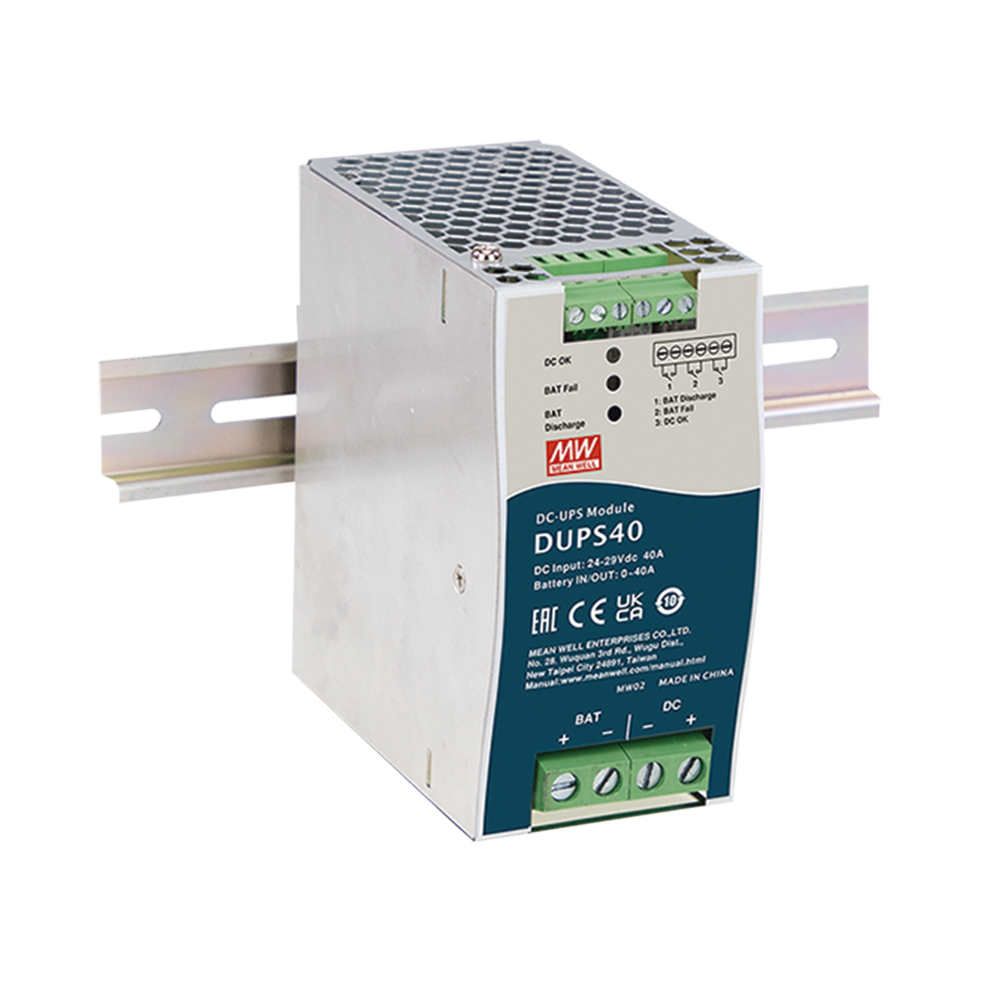 UPS PARA CD / 24VCD 40A / RIEL DIN / PARA BATERÍAS DE 4 A 135 AH