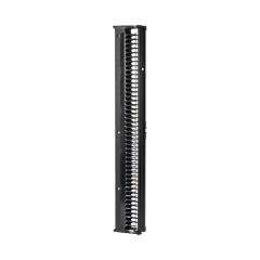 Organizador Vertical CableTek, Doble (Frontal y Posterior), Para Rack Abierto de 45 Unidades, 6 in de Ancho, Color Negro