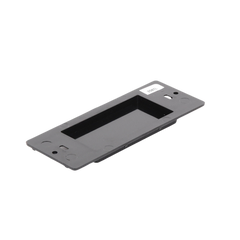 Placa ciega color negro.