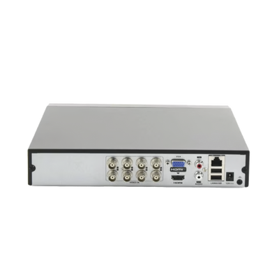 DVR 8 Canales TurboHD + 8 Canales IP / 8 Megapíxel (4K) / Audio por Coaxitron / ACUSENSE Lite / 1 Bahía de Disco Duro / H.265+ / Salida de Video en 4K