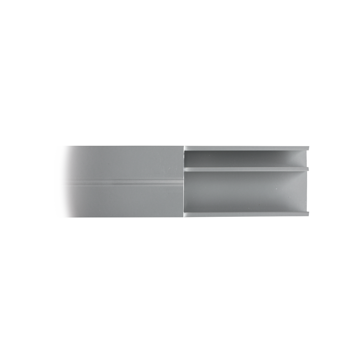 Canaleta de aluminio línea X color blanco, 53 x 14,66 mm, tramo de 2 metros