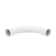 Curva de radio estrecho para tubería rígida, recomendado para cables de datos, PVC Auto-extinguible, de 25 mm